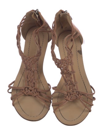 Sigerson Morrison Leather T-Strap Sandals