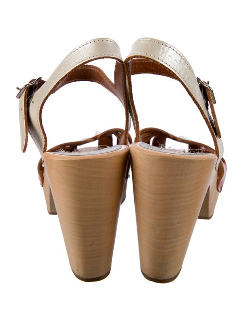 Swedish Hasbeens Leather Printed Sandals