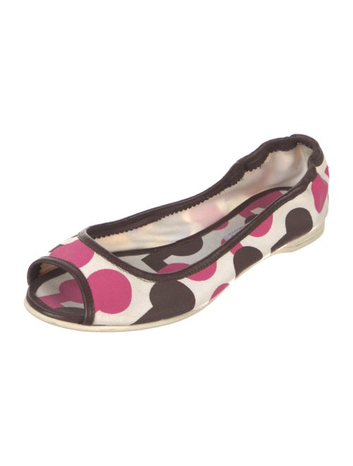 Sigerson Morrison Canvas Polka Dot Print Ballet Flats