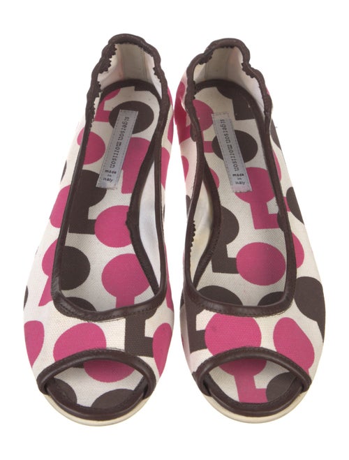 Sigerson Morrison Canvas Polka Dot Print Ballet Flats
