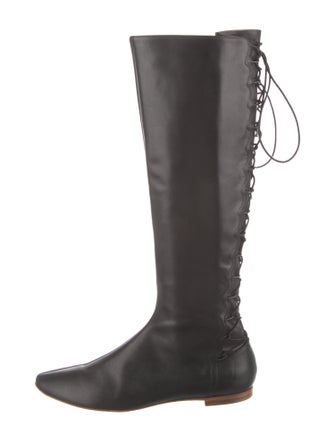 Sigerson Morrison Leather Lace-Up Boots