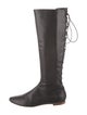 Sigerson Morrison Leather Lace-Up Boots