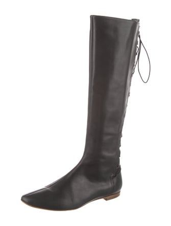 Sigerson Morrison Leather Lace-Up Boots