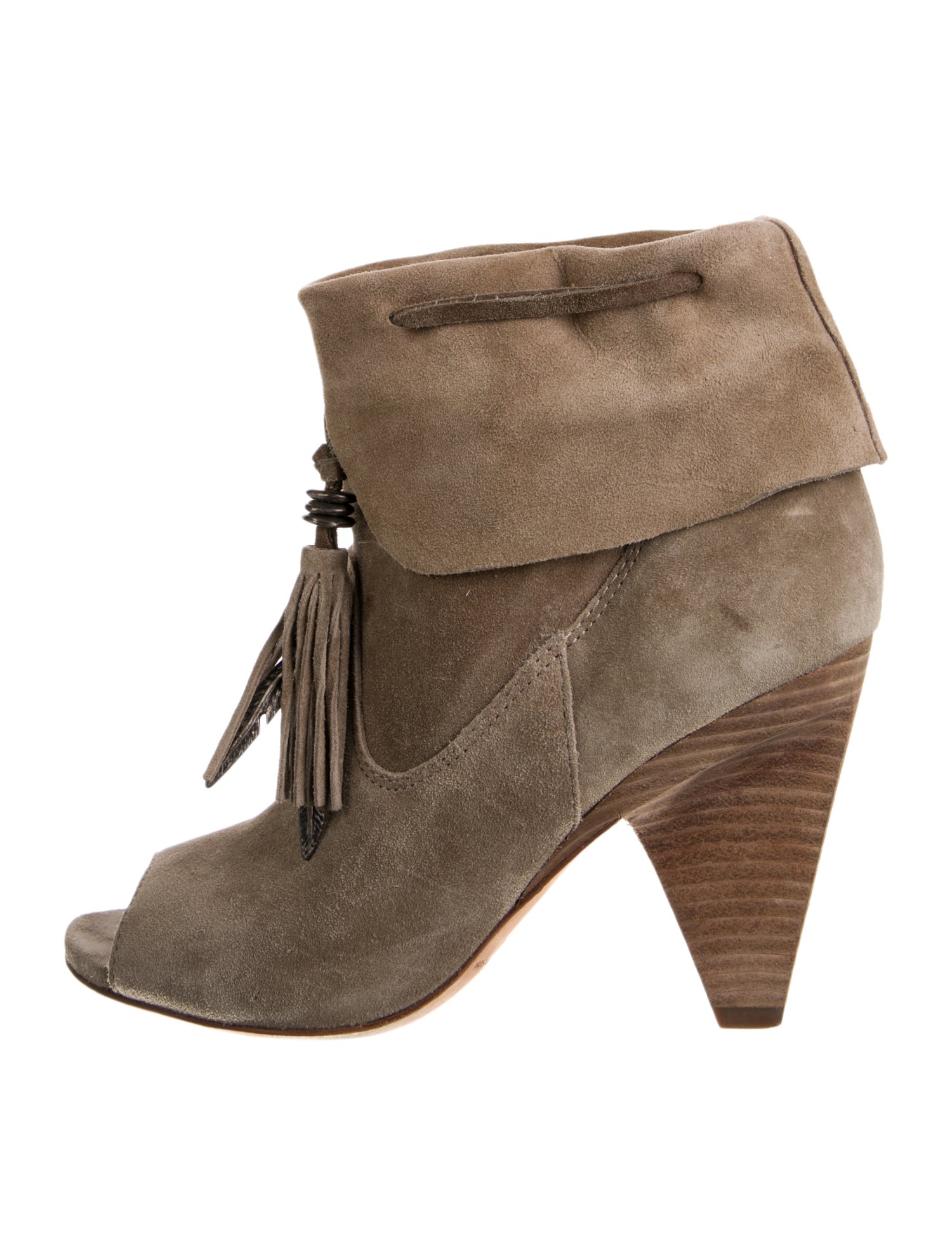 Sigerson Morrison Suede Tassel Accents Boots