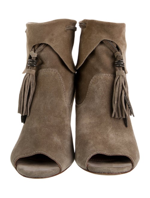 Sigerson Morrison Suede Tassel Accents Boots