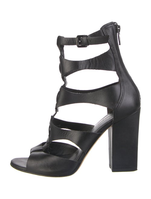 Sigerson Morrison Leather Cutout Accent Gladiator Sandals