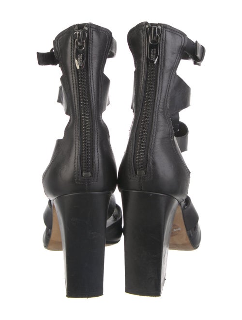 Sigerson Morrison Leather Cutout Accent Gladiator Sandals