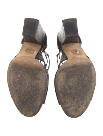 Sigerson Morrison Leather Cutout Accent Gladiator Sandals