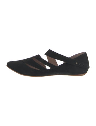Sigerson Morrison Suede Cutout Accent Mary Jane Flats