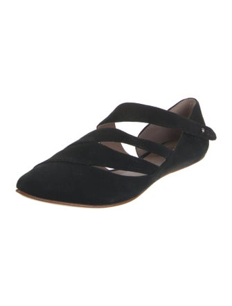 Sigerson Morrison Suede Cutout Accent Mary Jane Flats