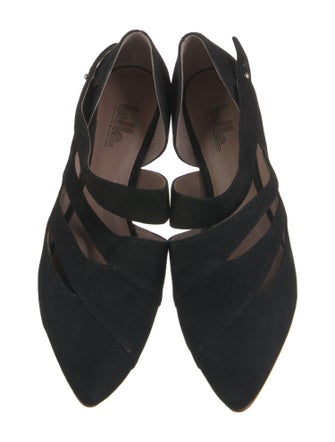 Sigerson Morrison Suede Cutout Accent Mary Jane Flats