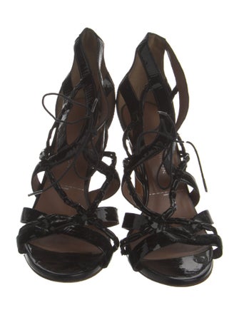 Sigerson Morrison Patent Leather Gladiator Sandals