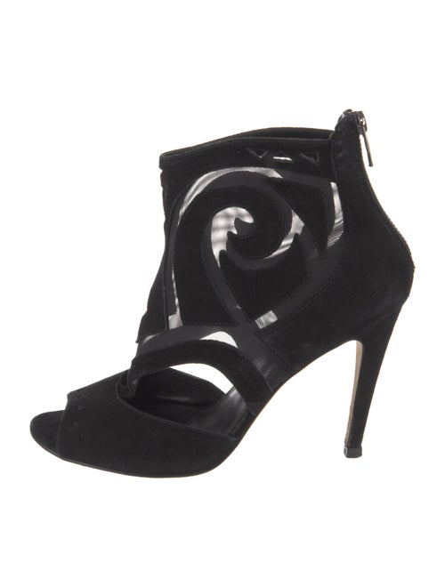 Sigerson Morrison Suede Mesh Accents Boots