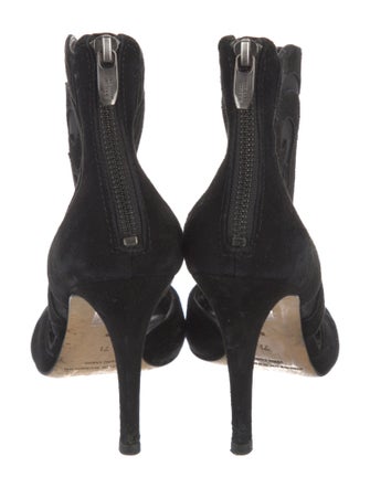 Sigerson Morrison Suede Mesh Accents Boots