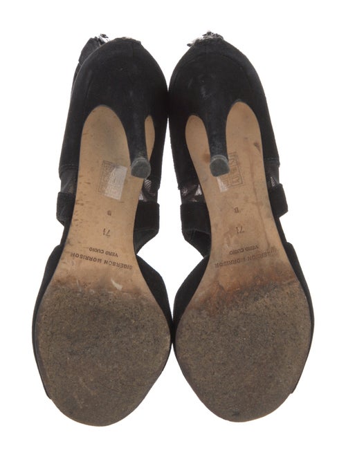 Sigerson Morrison Suede Mesh Accents Boots