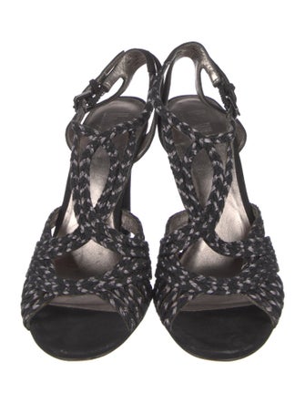 Sigerson Morrison Suede T-Strap Sandals