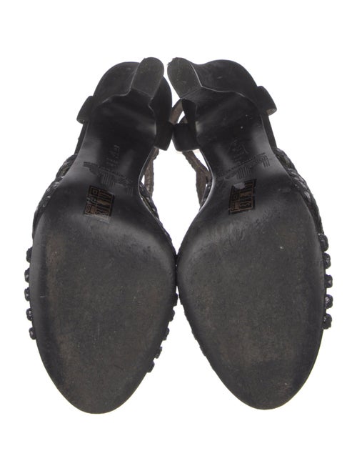 Sigerson Morrison Suede T-Strap Sandals