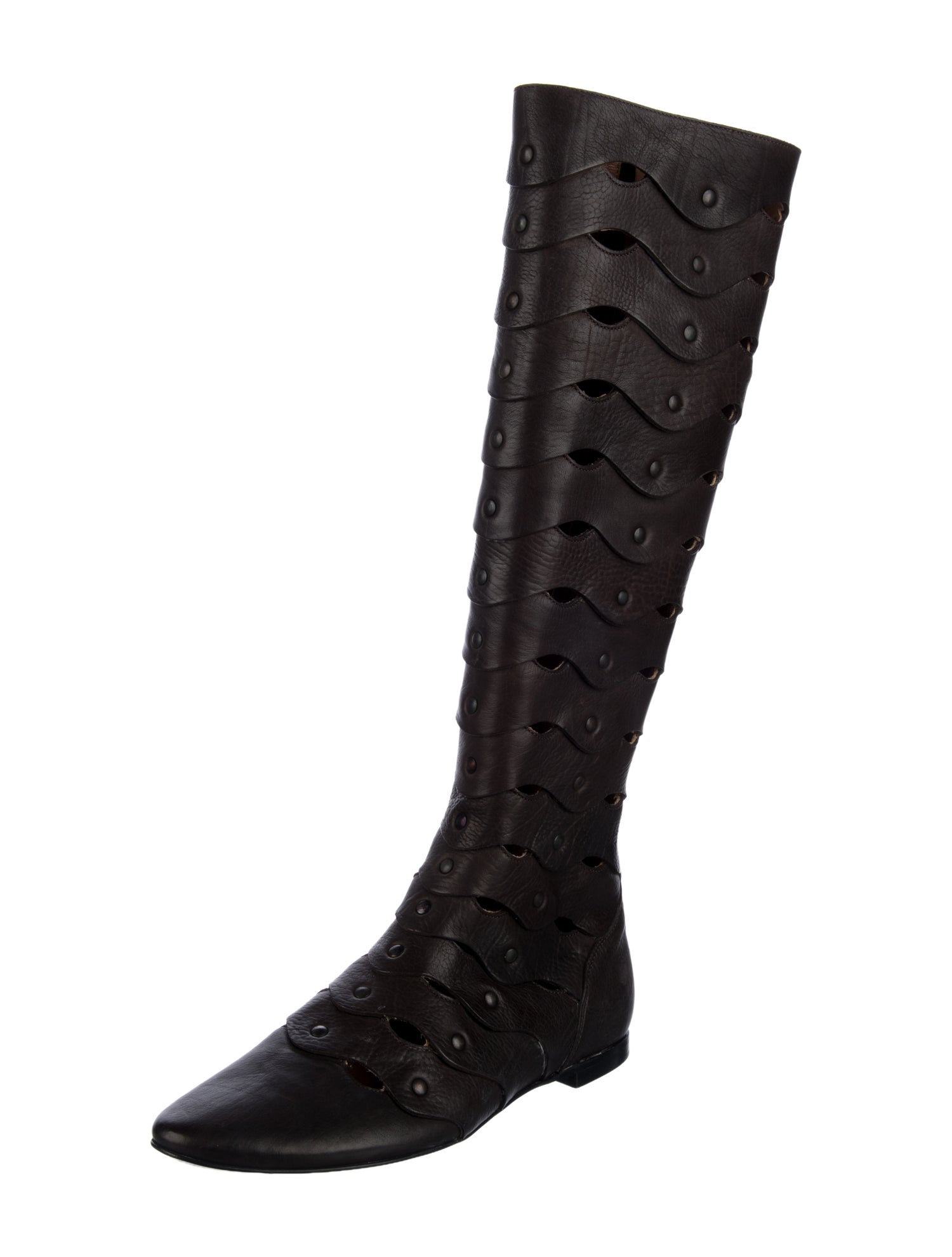 Sigerson Morrison Leather Cutout Accent Boots