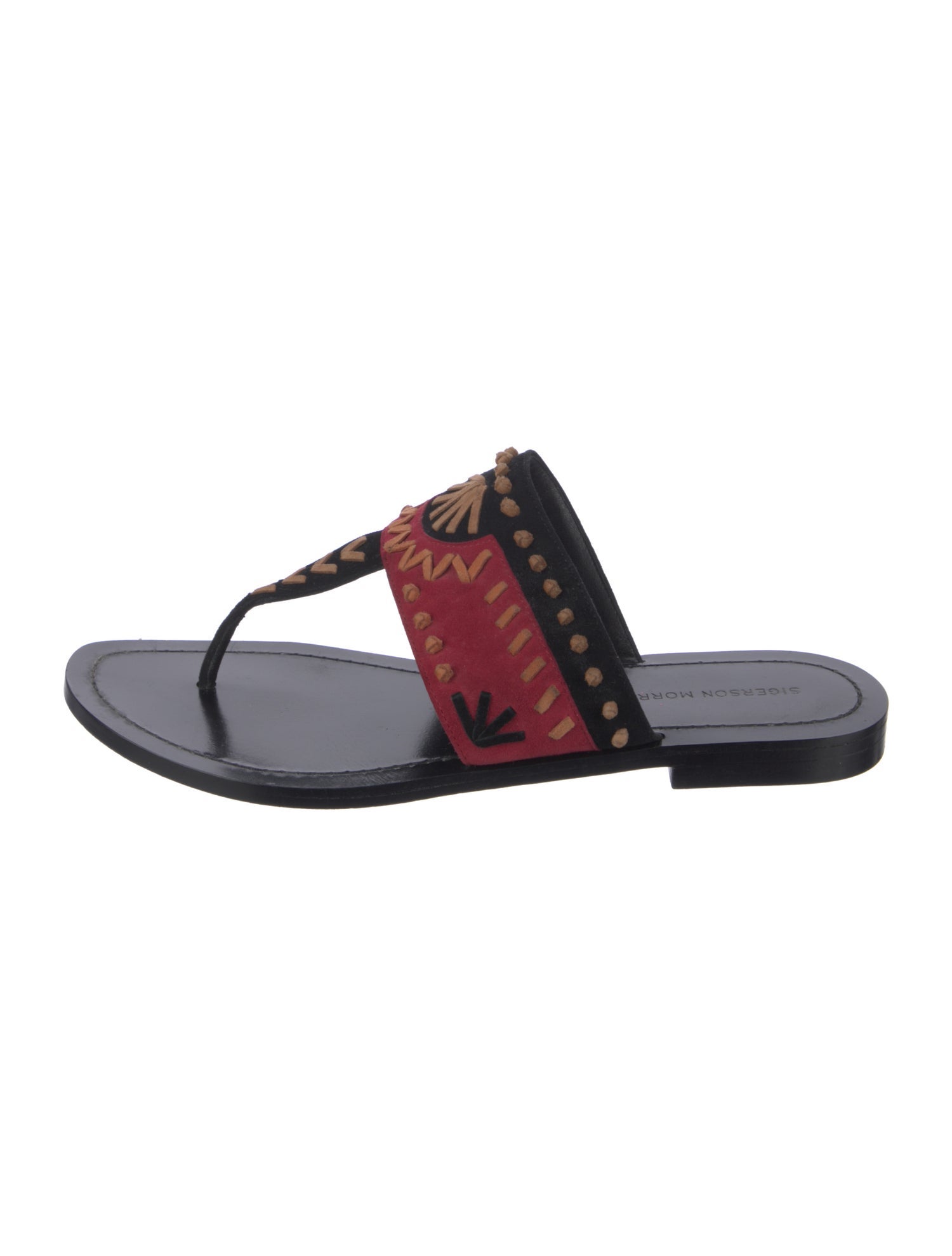 Sigerson Morrison Suede Printed Slides