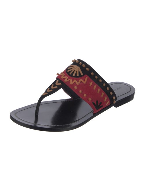 Sigerson Morrison Suede Printed Slides