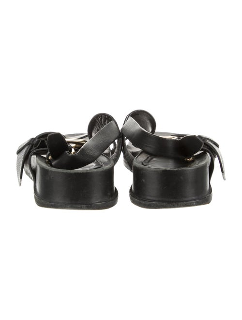 Sigerson Morrison Leather Animal Print Slides