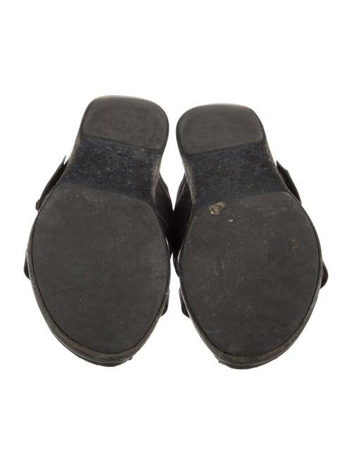 Sigerson Morrison Leather Animal Print Slides