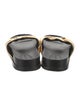 Sigerson Morrison Leather Pleated Accents Slides