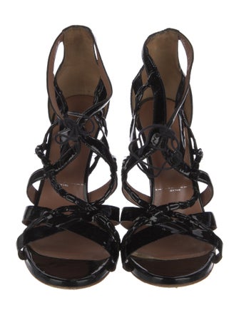 Sigerson Morrison Patent Leather Slingback Sandals