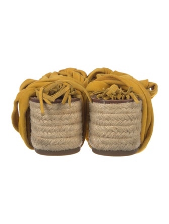 Sigerson Morrison Suede Fringe Trim Accent Espadrilles