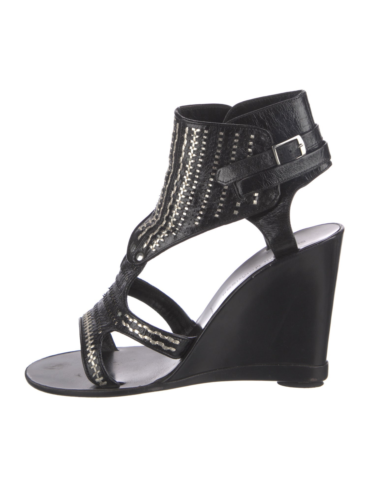 Sigerson Morrison Leather Patterned Gladiator Sandals