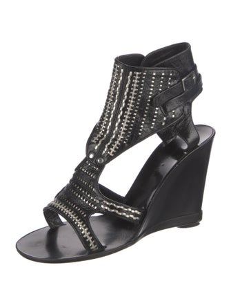 Sigerson Morrison Leather Patterned Gladiator Sandals