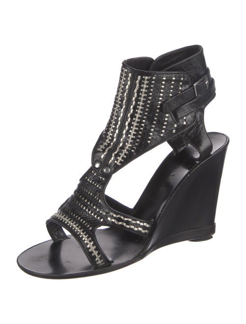 Sigerson Morrison Leather Patterned Gladiator Sandals
