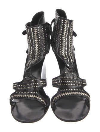 Sigerson Morrison Leather Patterned Gladiator Sandals