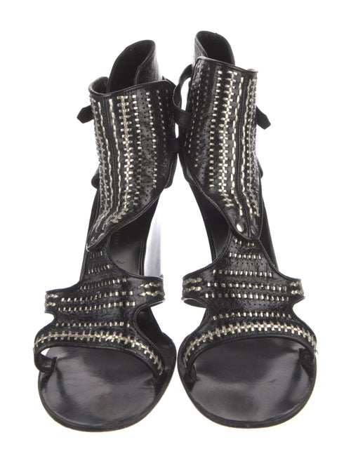 Sigerson Morrison Leather Patterned Gladiator Sandals