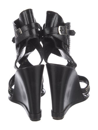 Sigerson Morrison Leather Patterned Gladiator Sandals