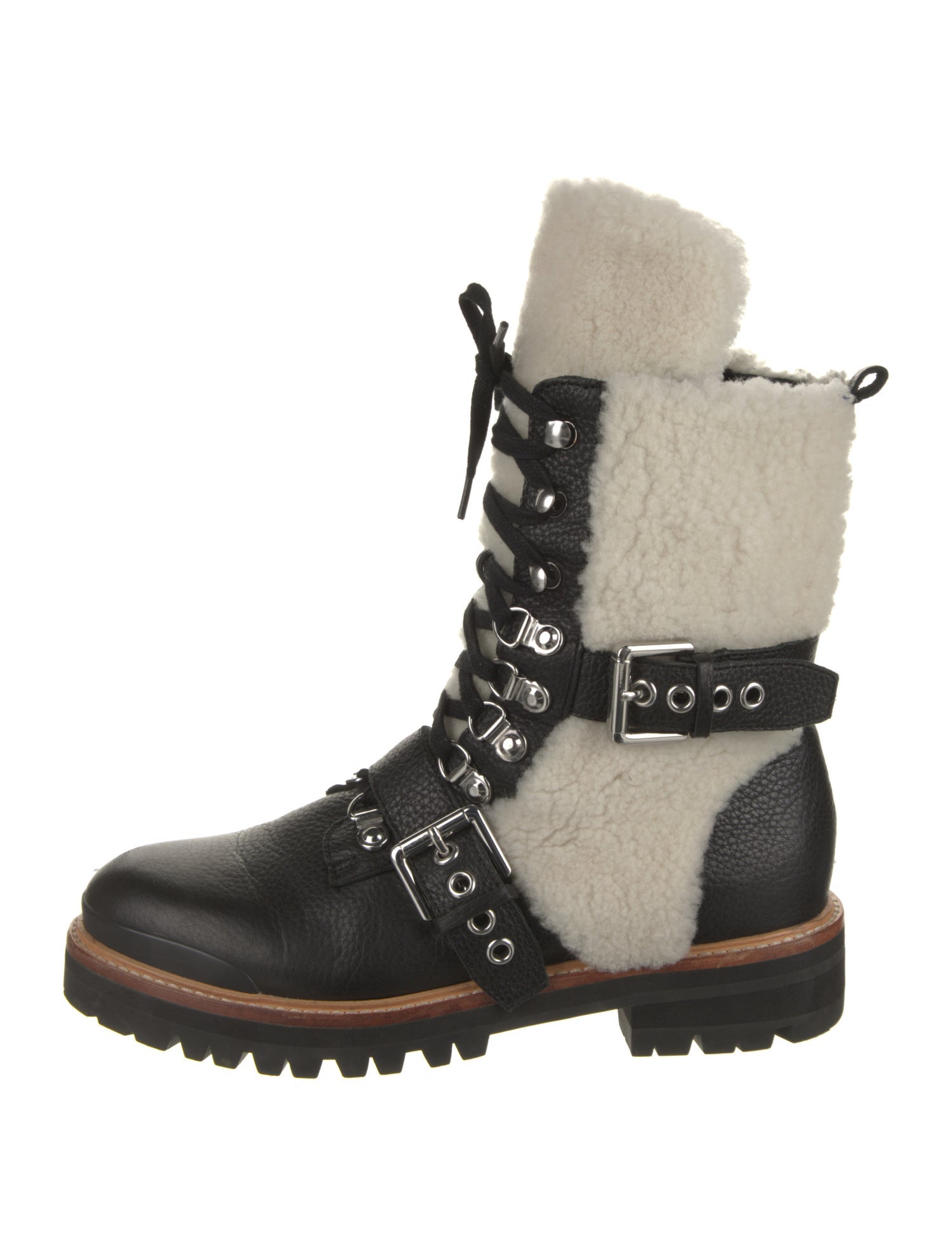 Sigerson Morrison Leather Combat Boots