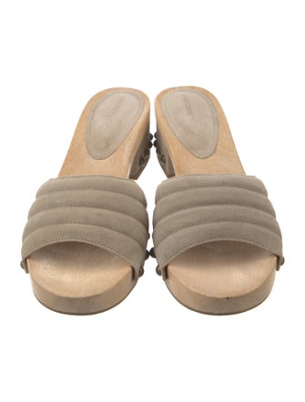 Sigerson Morrison Suede Studded Accents Slides