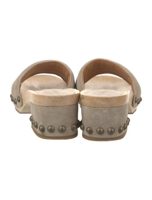 Sigerson Morrison Suede Studded Accents Slides