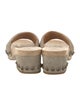 Sigerson Morrison Suede Studded Accents Slides