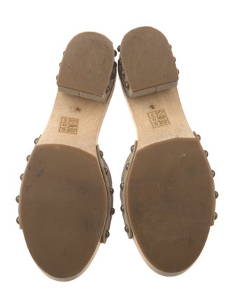 Sigerson Morrison Suede Studded Accents Slides