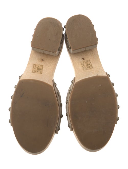 Sigerson Morrison Suede Studded Accents Slides