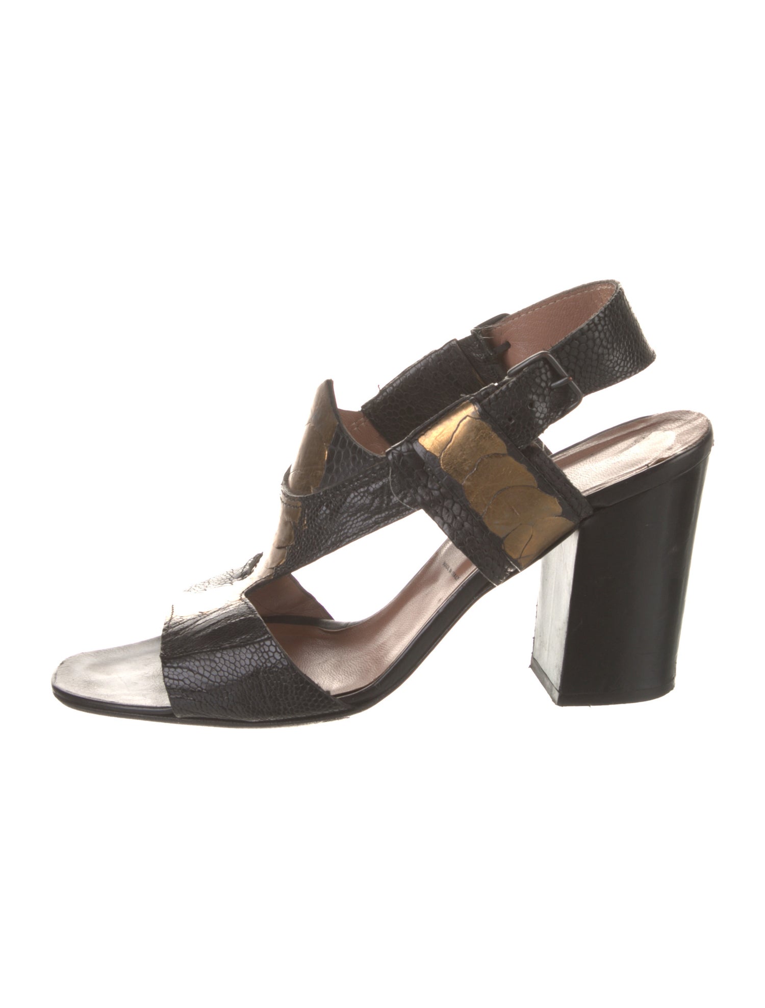 Sigerson Morrison Leather Slingback Sandals