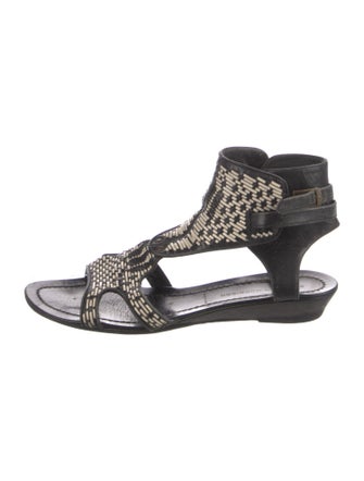 Sigerson Morrison Leather Printed Gladiator Sandals