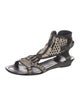 Sigerson Morrison Leather Printed Gladiator Sandals