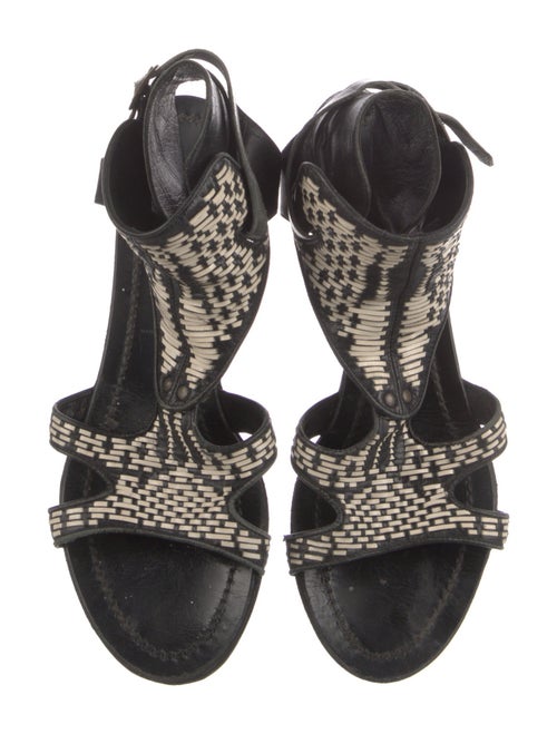 Sigerson Morrison Leather Printed Gladiator Sandals
