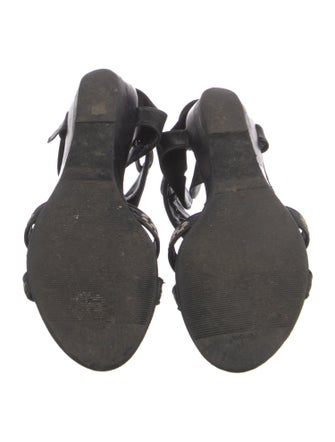 Sigerson Morrison Leather Printed Gladiator Sandals