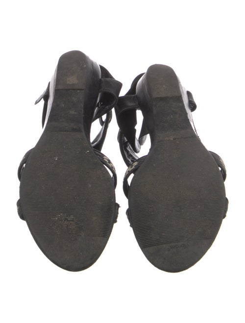 Sigerson Morrison Leather Printed Gladiator Sandals