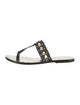Sigerson Morrison Leather Studded Accents Slides