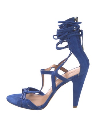 Sigerson Morrison Suede Animal Print Gladiator Sandals