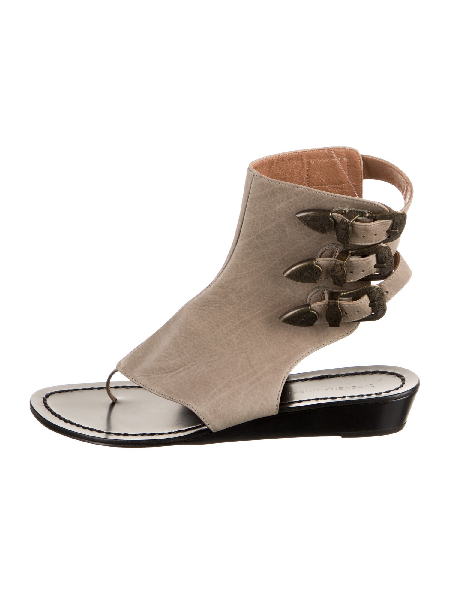 Sigerson Morrison Leather Slingback Sandals